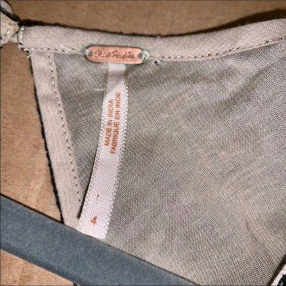 Free People Black Lace Cut Out Mini Dress Size 4 - Picture 6 of 8